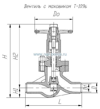 Схема клапана Т-109б 