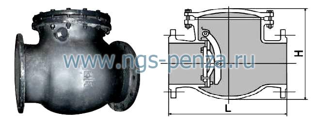 Клапан обратный поворотный 1-6-150-10 